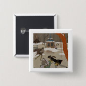 凍結する湖のアイススケート 缶バッジ (正面&裏面)