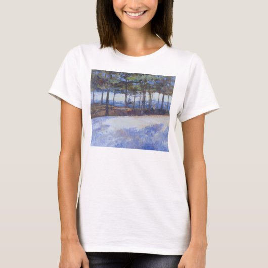 凍結する湖のニューヨーク州 Tシャツ (正面)