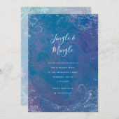 凍結する突風の休日のパーティの招待状 招待状 (正面/裏面)