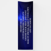 凍結する青くカスタムな旗のテンプレート 横断幕 (縦)