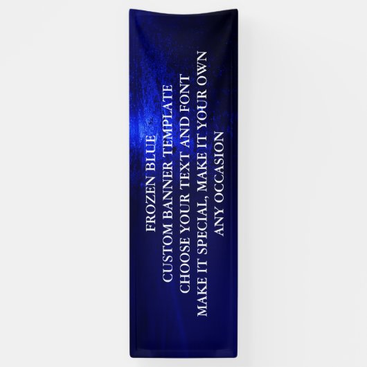 凍結する青くカスタムな旗のテンプレート 横断幕 (縦)