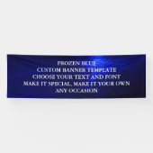 凍結する青くカスタムな旗のテンプレート 横断幕 (横)