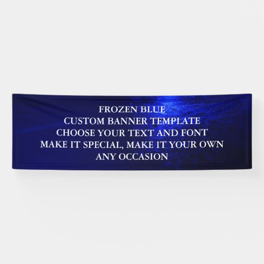 凍結する青くカスタムな旗のテンプレート 横断幕 (横)