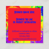 凍結乾燥キャンディカスタムーカラフル明るいおもしろい スクエア名刺 (裏面)