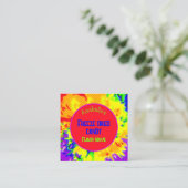 凍結乾燥キャンディカスタムーカラフル明るいおもしろい スクエア名刺 (スタンド正面)