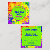 凍結乾燥キャンディカスタムーカラフル明るいおもしろい スクエア名刺 (正面/裏面)