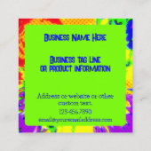 凍結乾燥キャンディカスタムーカラフル明るいおもしろい スクエア名刺 (裏面)