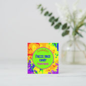 凍結乾燥キャンディカスタムーカラフル明るいおもしろい スクエア名刺 (スタンド正面)
