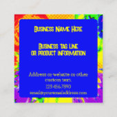 凍結乾燥キャンディカスタムーカラフル明るいおもしろい スクエア名刺 (裏面)