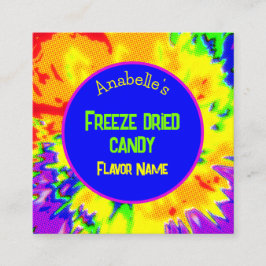 凍結乾燥キャンディカスタムーカラフル明るいおもしろい スクエア名刺