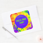 凍結乾燥キャンディラカラフルベパーソナライズされたル スクエアシール (封筒)