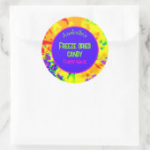 凍結乾燥キャンディラカラフルベパーソナライズされたル ラウンドシール (バッグ)