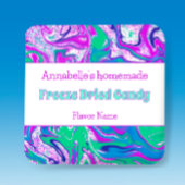 凍結乾燥キャンディ明るいカスタム製品ラベル スクエアシール