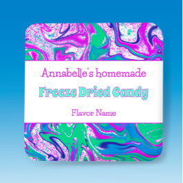 凍結乾燥キャンディ明るいカスタム製品ラベル スクエアシール