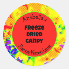 凍結乾燥菓子カスタム包装カラフルラベル ラウンドシール