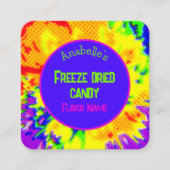 凍結乾燥飴カスタムカラフルパーソナライズされた スクエア名刺 (正面)