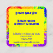 凍結乾燥飴カスタムカラフルパーソナライズされた スクエア名刺 (裏面)