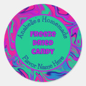 凍結乾燥飴カラフルクールカスタムラベル ラウンドシール (正面)