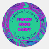 凍結乾燥飴カラフルクールカスタムラベル ラウンドシール (正面)