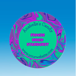 凍結乾燥飴カラフルクールカスタムラベル ラウンドシール