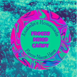 凍結乾燥飴カラフルクールカスタムラベル ラウンドシール