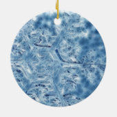 凍結氷結晶フラクタル雪の結晶 セラミックオーナメント (裏面)