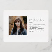 凝った味のフォイル卒業招待状 箔招待状 (裏面)