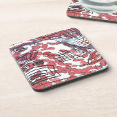 凝結した コースター (左側)