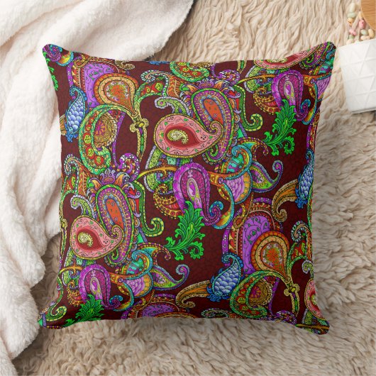 凝縮する混合物のペイズリーの枕- クッション (ブランケット)