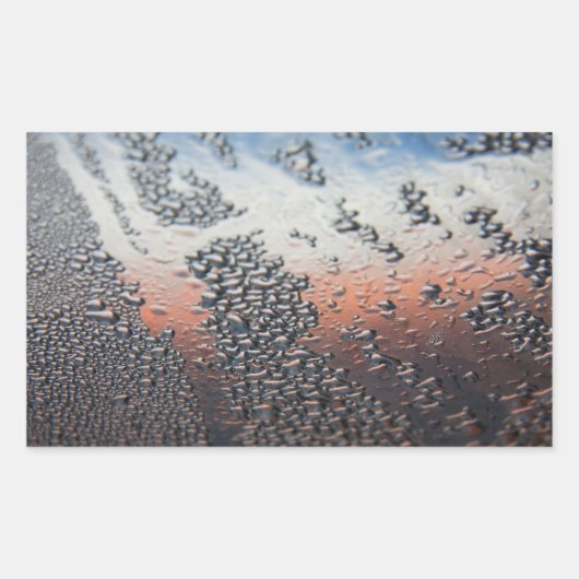 凝縮水滴 長方形シール (正面)