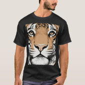 凝視するトラの顔、トラ Tシャツ (正面)