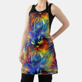 凝集抽象芸術絶妙な猫のスプラッシュシームレス エプロン (インサイチュ)