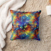 凝集抽象芸術絶妙な猫のスプラッシュシームレス クッション (ブランケット)