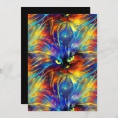 凝集抽象芸術絶妙な猫のスプラッシュシームレス シーズンカード (正面/裏面)