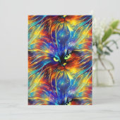 凝集抽象芸術絶妙な猫のスプラッシュシームレス シーズンカード (スタンド正面)