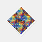 凝集抽象芸術絶妙な猫のスプラッシュシームレス スタンダードカクテルナプキン (角)