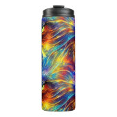 凝集抽象芸術絶妙な猫のスプラッシュシームレス タンブラー (正面)