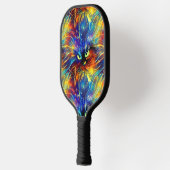 凝集抽象芸術絶妙な猫のスプラッシュシームレス ピックルボールラケット (左)