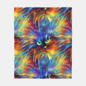 凝集抽象芸術絶妙な猫のスプラッシュシームレス フリースブランケット (正面)