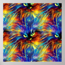 凝集抽象芸術絶妙な猫のスプラッシュシームレス