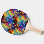 凝集抽象芸術絶妙な猫のスプラッシュシームレス 卓球ラケット (横)