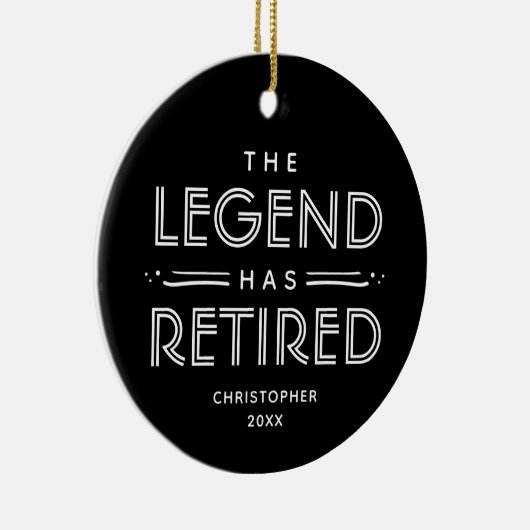 凡例の種類退職したパーソナライズされたモダンあり セラミックオーナメント (右)