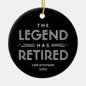 凡例の種類退職したパーソナライズされたモダンあり セラミックオーナメント (正面)