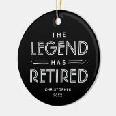 凡例の種類退職したパーソナライズされたモダンあり セラミックオーナメント (左)