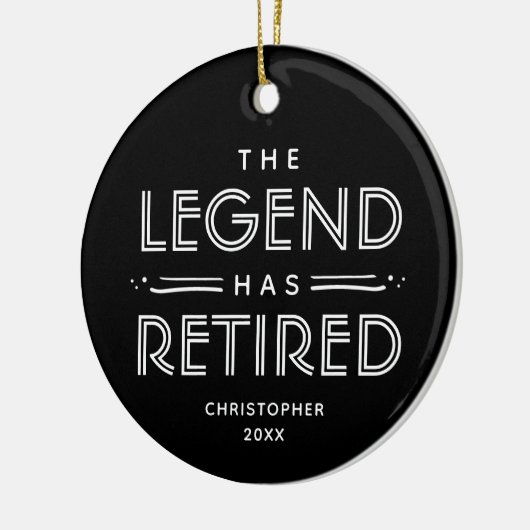 凡例の種類退職したパーソナライズされたモダンあり セラミックオーナメント (左)