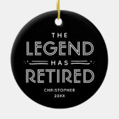 凡例の種類退職したパーソナライズされたモダンあり セラミックオーナメント (裏面)