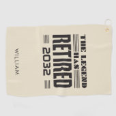 凡例パーソナライズされたに退職したボスの同僚 ゴルフタオル (横)