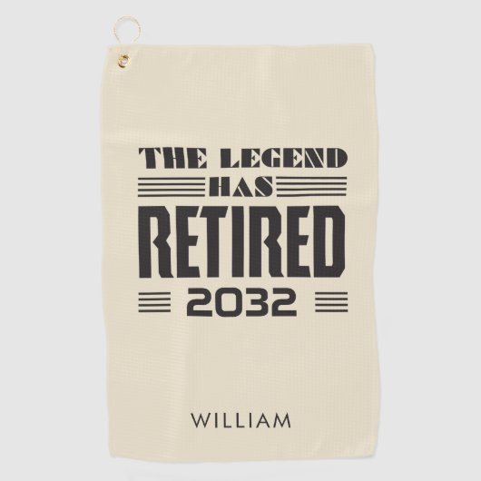 凡例パーソナライズされたに退職したボスの同僚 ゴルフタオル (正面)