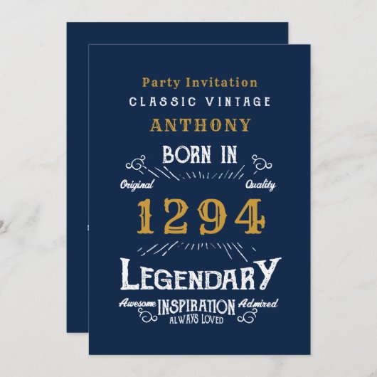 凡例誕生日 招待状 (正面/裏面)