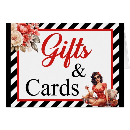 凡例退職したピンナップ退職パーティーギフトnカード (正面横)